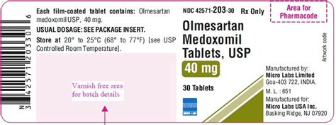 Olmesartan (oral route) .